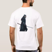 サムライ封建武士 1X00012 ホワイト Tシャツ (裏面)