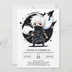 サムライ忍者武術アーツ誕生日 招待状