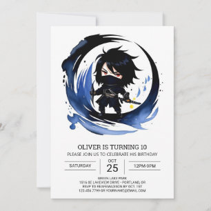 サムライ忍者武術アーツ誕生日 招待状