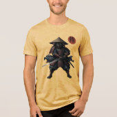 サムライ戦士猫 トライブレンドTシャツ (正面)