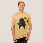 サムライ戦士猫 トライブレンドTシャツ (正面全面)