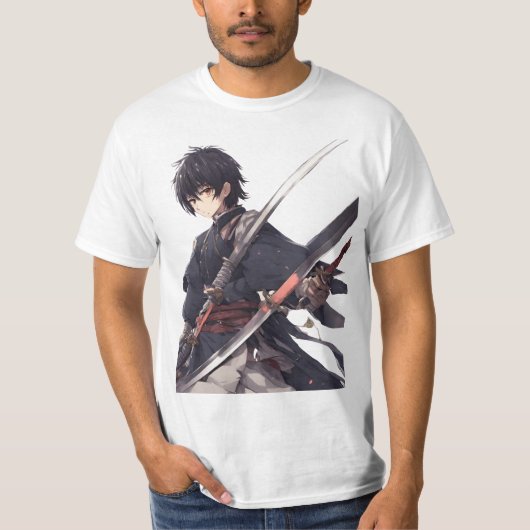 サムライ戦士 – Tシャツ日本の戦士の剣 Tシャツ (正面)