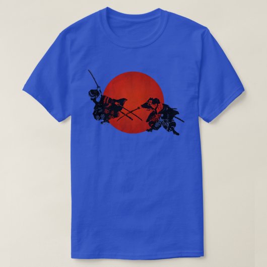 サムライ日本のアート作品アパレル日本文化か Tシャツ (デザイン正面)