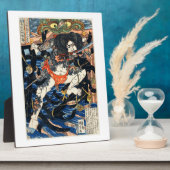 サムライ日本のウォリアー伝統的ー浮世絵スタイル フォトプラーク (側面)