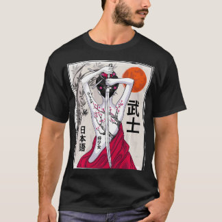 サムライ日本のカルチャー風景ヴィンテージ桜Ch Tシャツ