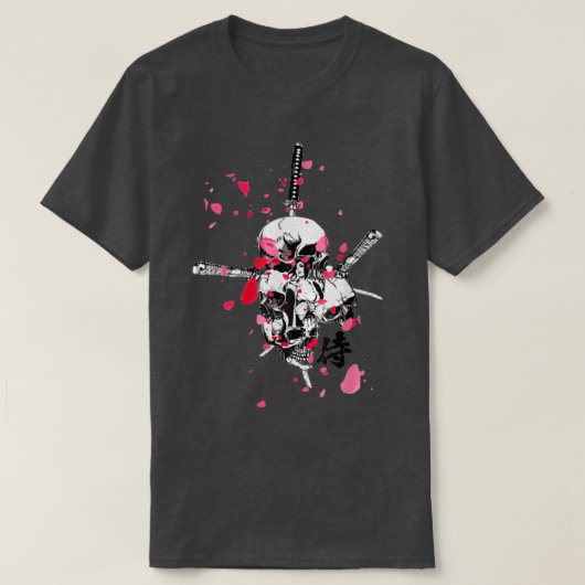 サムライ日本のガールの漢字(2) Tシャツ (デザイン正面)