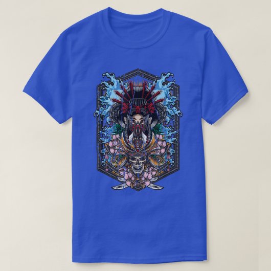 サムライ日本のガールソードウォリアー(2) Tシャツ (デザイン正面)