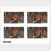 サムライ日本のシール 長方形シール (シート)