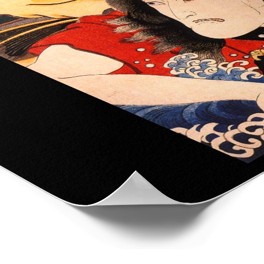 サムライ日本のズ絵画のc.1800年代 ポスター (角)