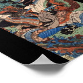 サムライ日本のズ絵画のc.1800年代 ポスター (角)