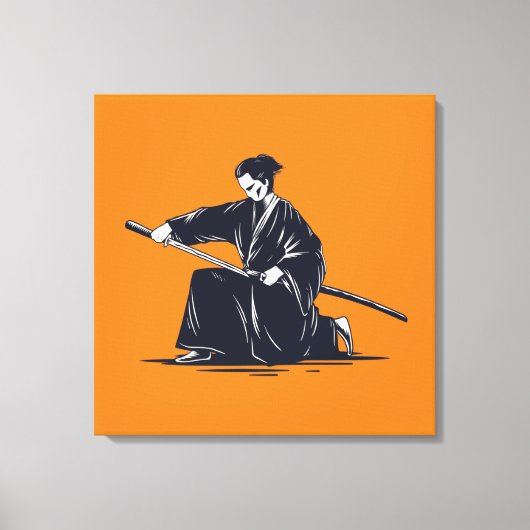 サムライ日本のズ絵画キャンバス印刷 キャンバスプリント (正面)