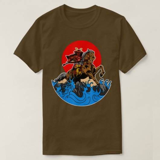 サムライ日本のソード刀カタナアーマーTシャツ Tシャツ (デザイン正面)