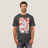 サムライ日本のネコ仮面ガールソードウーマン Tシャツ (正面フル)