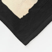 サムライ日本のネコ猫好きおもしろい男性へ フリースブランケット (角)