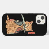 サムライ日本のネコiPhone 13ケース iPhoneケース (裏面横)