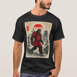 サムライ日本のビフットヴィンテージグラフィック浮世絵A Tシャツ