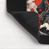 サムライ日本のピットブルタトゥーかわいい浮世絵人 マウスパッド (コーナー)