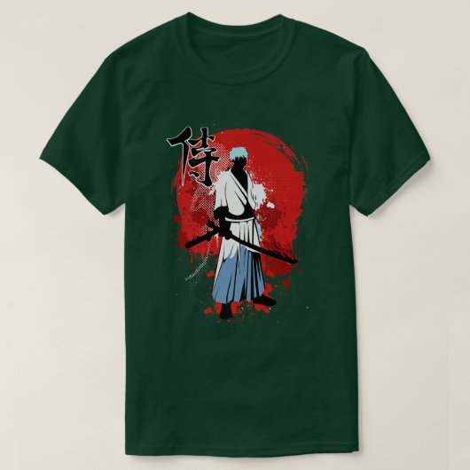 サムライ日本のブ宮本薙刀鬼W Tシャツ (デザイン正面)