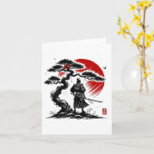 サムライ日本のー合気道の生命平和芸術 カード (黄色い花)