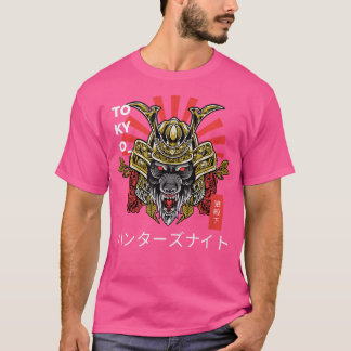 サムライ日本の忍者野獣アニマルタトゥーGr Tシャツ