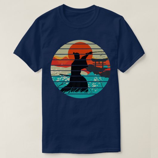 サムライ日本の戦士ソードレトロ(2) Tシャツ (デザイン正面)