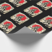 サムライ日本の戦士ヒーロー日本の剣士 ラッピングペーパー (角)