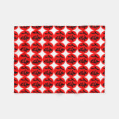 サムライ日本の漢字の記号 フリースブランケット (正面(横))