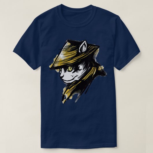 サムライ日本の猫キャラクター(2) Tシャツ (デザイン正面)