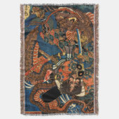 サムライ日本の スローブランケット (正面縦)