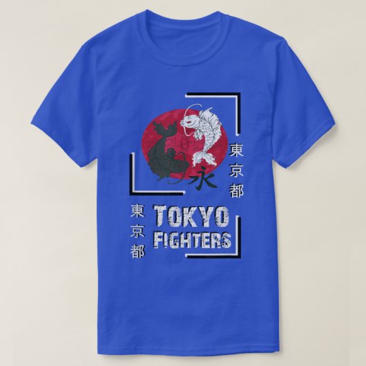 サムライ東京ファイターズコイブリーダーAngler FanArt Tシャツ (デザイン正面)