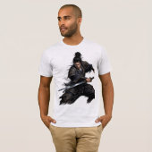 サムライ武士 戦え あなたの悪魔 グラフィック Tシャツ (正面フル)