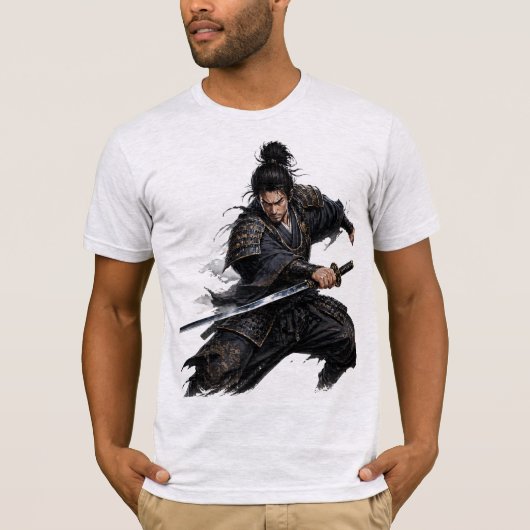 サムライ武士 戦え あなたの悪魔 グラフィック Tシャツ (正面)