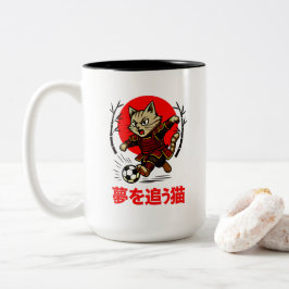 サムライ猫サッカーアニメ 夢追い猫 ツートーンマグカップ