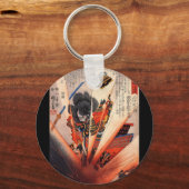 サムライ絵画ズ、1800年代頃 キーホルダー (正面)