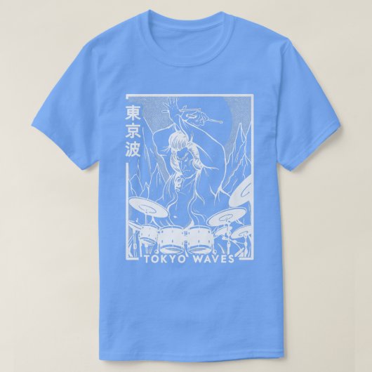 サムライ遊ズドラム日本の未来日本美術 Tシャツ (デザイン正面)