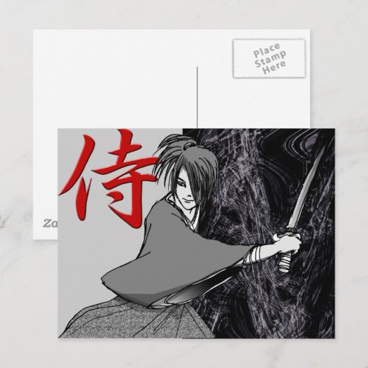 サムライ01a ポストカード (正面/裏面)