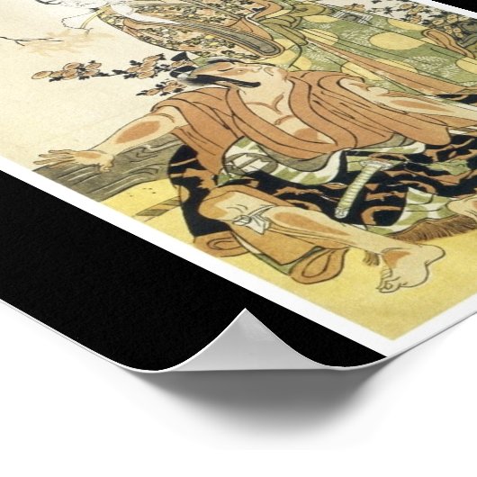 サムライ1780日本の年代半ば絵画のc.のポスター ポスター (角)