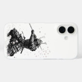 サムライ・ウォリアー・イン・アクション 日本の芸術 陶器 Case-Mate iPhoneケース (裏面 (横))