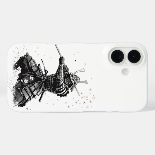サムライ・ウォリアー・イン・アクション 日本の芸術 陶器 Case-Mate iPhoneケース (裏面 (横))