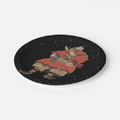 サムライ・ウォリアー・ヴィンテージ日本の・アート ペーパープレート (アングル)
