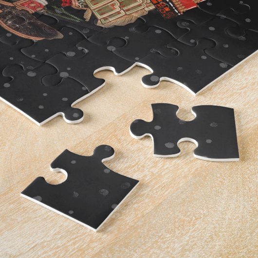 サムライ·ウォリアー·ヴィンテージ·ア日本のート ジグソーパズル (側面)