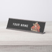 サムライ·ウォリアー·ヴィンテージ·ア日本のート デスクネームプレート (正面)