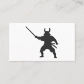 サムライ·ウォリアー（刀剣付き） -背景色を選択 名刺 (裏面)