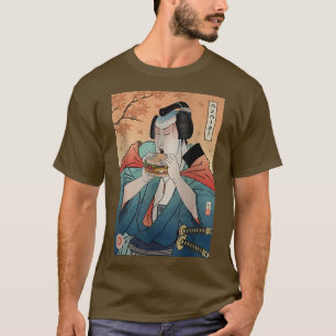 サムライ&バーガーファストフード浮世絵(2) Tシャツ