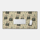 サムライ パンダ ゲーミング デスクマット (キーボード&マウス)