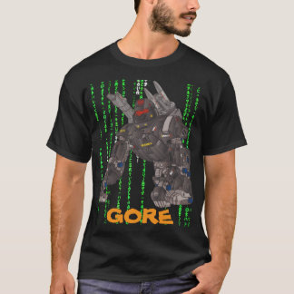 サムライ・フェーダル・ウォリアーによるGORE GOLD LOGO MATRIX BLACK Tシャツ