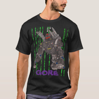 サムライ・フェーダル・ウォーによるブラックマトリックスのゴアパープルロゴ Tシャツ