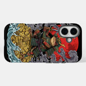 サムライ・フロッグ・オブ・フォーチュン - 神話の戦士アート Case-Mate iPhoneケース (裏面 (横))