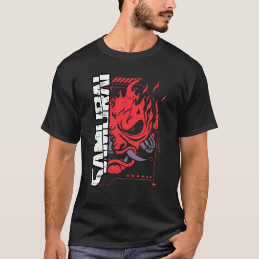 サムライ ロックバンド ヴィンテージ ギフト Tシャツ (正面)
