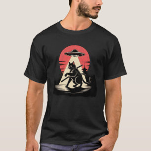 サムライ 忍者 猫 戦士 墨絵 UFO 浮世絵 SF Tシャツ